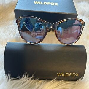 New WILDFOX Parker Brown/Blue deluxe mirror Lens